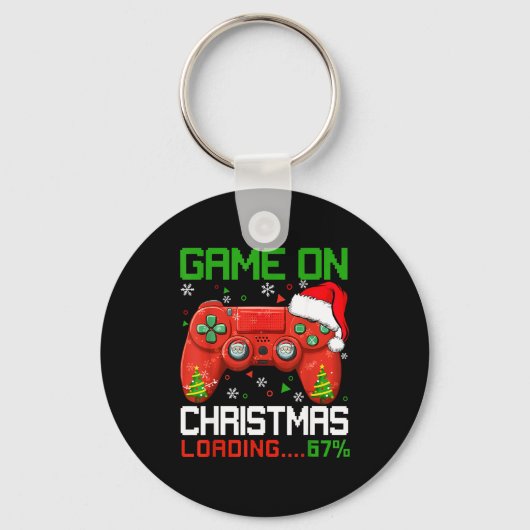 Porte-clés Game On Christmas Loading 67% Funny 6 7 Meme Xmas (Recto)