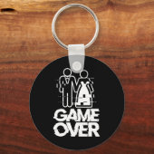 Porte-clés Game Over Bug Épouse Marié Mariage Drôle (Recto)