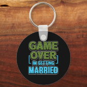 Porte-clés Game Over Je vais me marier le marié  (Recto)