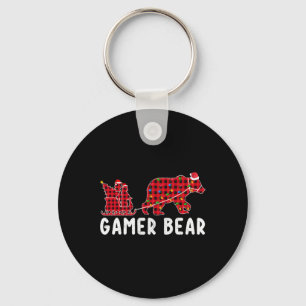 Porte-clés Gamer Bear Sleigh Noël Famille Correspondances Xma