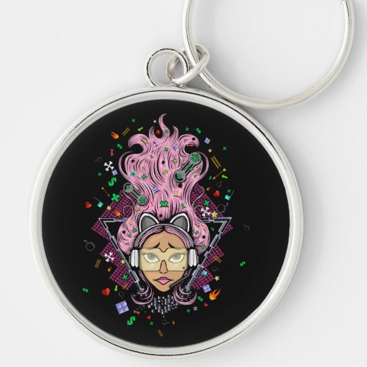 Porte-clés Gamer fille (Devant)