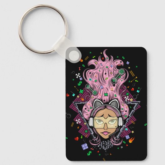 Porte-clés Gamer fille (Recto)