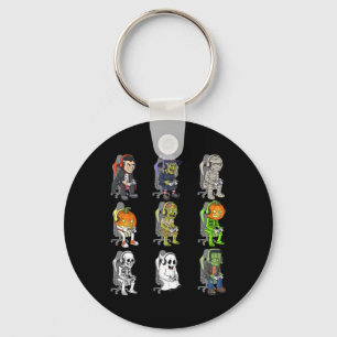 Porte-clés Gamer Halloween Skeleton Vampire Jeu Mummy Boys