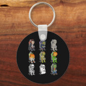 Porte-clés Gamer Halloween Skeleton Vampire Jeu Mummy Boys (Verso)