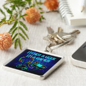 Porte-clés Gamer Retro Neon Blue (Côté)