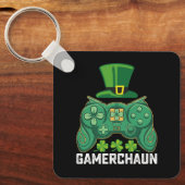 Porte-clés Gamerchaun Gamer Jeux de jeu Saint Patrick's Day (Recto)