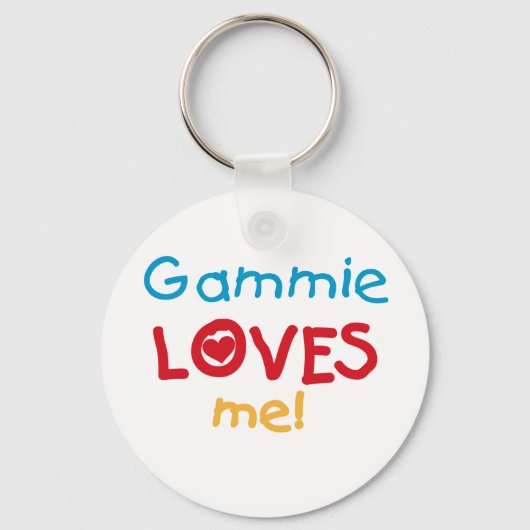 Porte-clés Gammie aime mes t-shirts et cadeaux (Recto)
