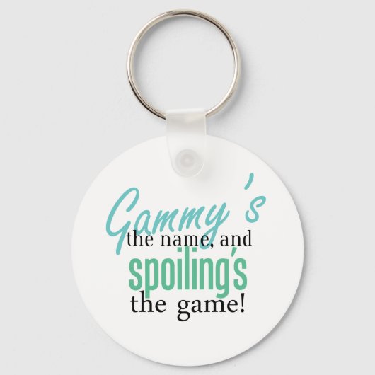 Porte-clés Gammy&apos ; s le nom, et Spoiling&apos ; s le jeu (Recto)