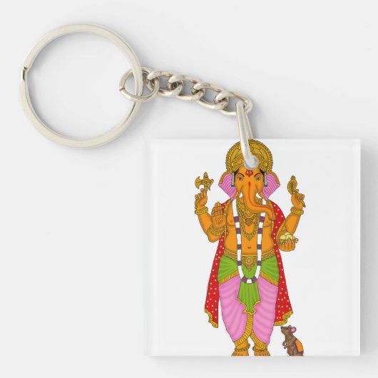 Porte-clés Ganesha Keychain & Devotional Keyring (Devant)