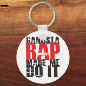 Porte-clés Gangsta Rap M'A Fait Le Faire - noir (Recto)