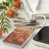 Porte-clés Gant de boxe rustique des sports | (Devant droit)