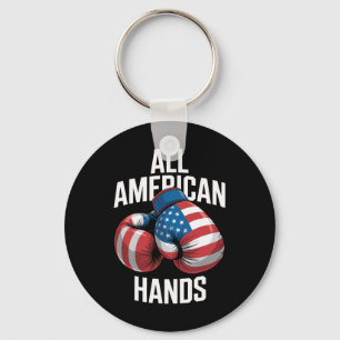 Porte-clés Gants de boxe All American Hands Patriotique Drape