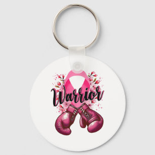 Porte-clés Gants de boxe de guerrier Pink Ribbon Cancer du se