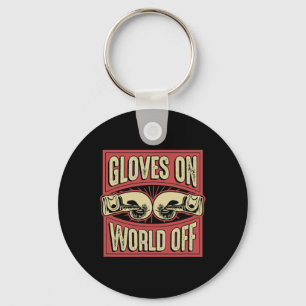 Porte-clés Gants sur le monde drôle de kickboxing arts martia