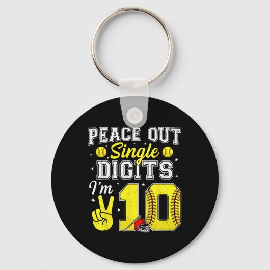 Porte-clés Garçon 10 ans Softll Peace Out Single Digits 1 (Recto)