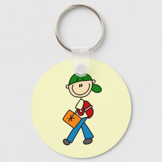 Porte-clés Garçon avec cartable (Recto)