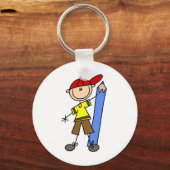 Porte-clés Garçon Bâton Avec Crayon (Recto)