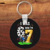 Porte-clés Garçon d'anniversaire J'avais 6 ans Maintenant j'a (Recto)