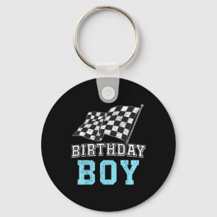 Porte-clés Garçon d'anniversaire Voiture de course Pilote de