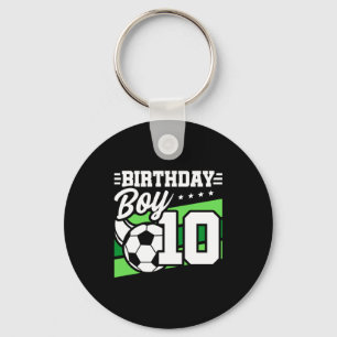 Porte-clés Garçon de 10 ans Football Enfants Anniversaire 10