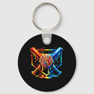 Porte-clés Garçon de dégoulinade de baseball Glace de basebal