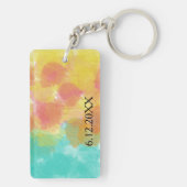 Porte-clés Garçon d'honneur aquarelle artistique (Dos)