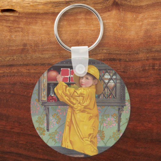 Porte-clés Garçon en Raincoat (Recto)