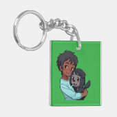 Porte-clés Garçon et chien (Devant gauche)