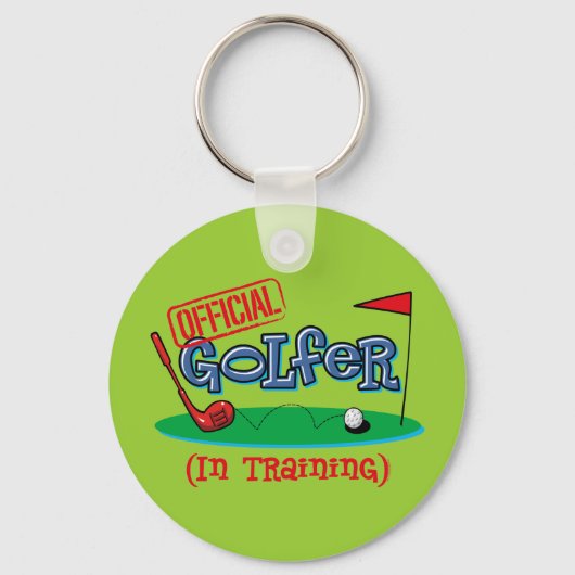 Porte-clés Garçon Golfer En Formation (Recto)