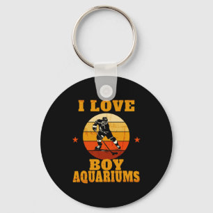 Porte-clés Garçon Je Hockey d'Aquarium Aquariums Manches Long