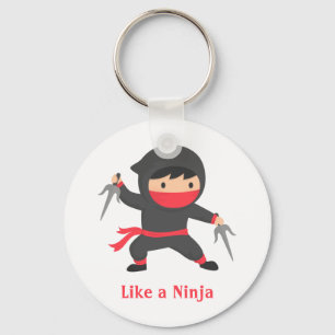 Porte-clés Garçon Ninja Mignon avec Armes Sai pour Enfants