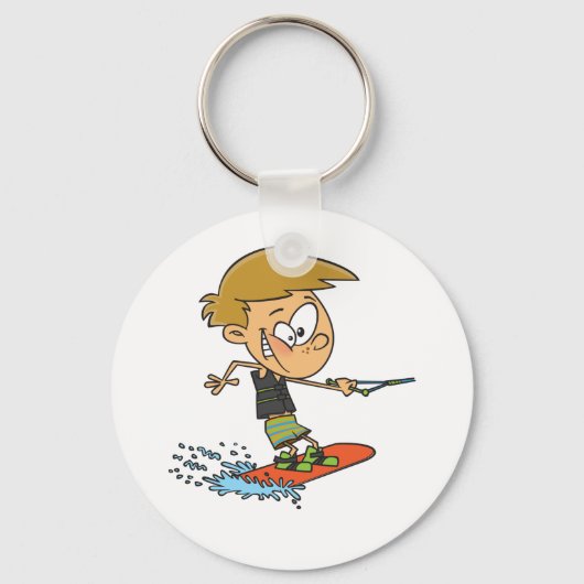 Porte-clés Garçon Sur Un Wakeboard (Recto)