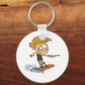 Porte-clés Garçon Sur Un Wakeboard (Recto)