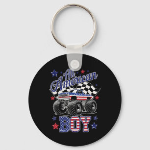 Porte-clés Garçon tout américain 4 juillet Monster Truck Patr