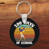 Porte-clés Garçons 100 jours d'école 100e jour Baseball (Recto)