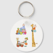 Porte-clés Garçons avec pépinière train Giraffe et Wagon (Recto)