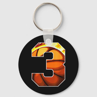 Porte-clés Garçons Baseball Personnalisé Numéro 3