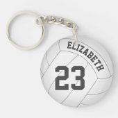 Porte-clés garçons filles volleyball joueur équipe nom duffle (Devant)