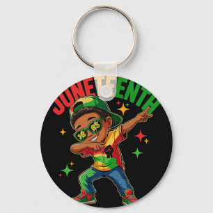 Porte-clés Garçons Juneteenth Dabbing Roi Noir 1865 Africain