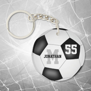 Porte-clés garçons personnalisés filles nom jersey numéro soc