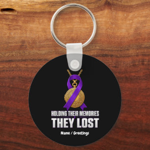 Porte-clés Gardant Leurs Souvenirs Ils Ont Perdu Ruban Violet