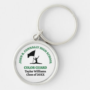 Porte-clés Garde de couleur personnalisée de lycée vert