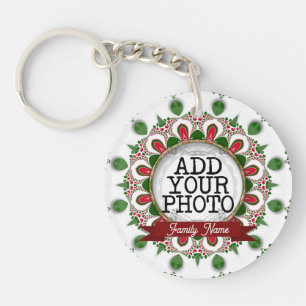 Porte-clés Garde de Noël Photo personnalisée