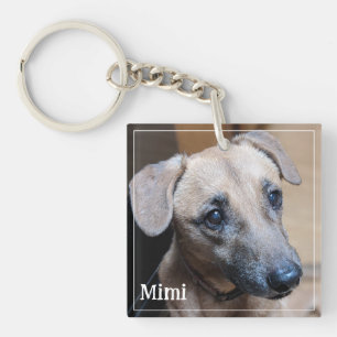 Porte-clés Garde de photo de compagnie personnalisée minimali