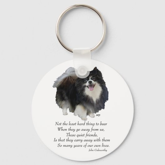 Porte-clés Garde de Pomeranian noir (Recto)