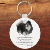 Porte-clés Garde de Pomeranian noir (Recto)