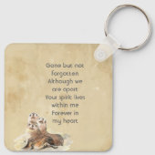 Porte-clés Garde-mémoire Memorial Aquarelle Sceaux Animaux (Dos)