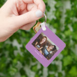 Porte-clés Garde photo minimaliste simple Lavender<br><div class="desc">Simple Lavande violet et blanc minimaliste photo Keepsaké porte - clé de Noël,  un beau cadeau personnalisé pour les amis,  famille,  couple,  petite amie,  petit ami,  collègue,  patron et plus encore.</div>