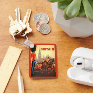 Porte-clés Garde royale britannique du roi vintage Grande-Bre