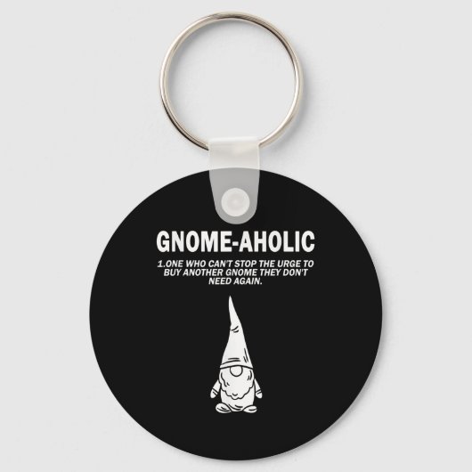 Porte-clés Garden Gnome Lover Gnome Aholic Funny Définition G (Recto)